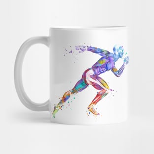 Anatomy Runner Watercolor Sports Gift Mug